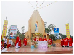 Chú giải logo Tượng Đài Đức Mẹ La Vang Trung Nghĩa