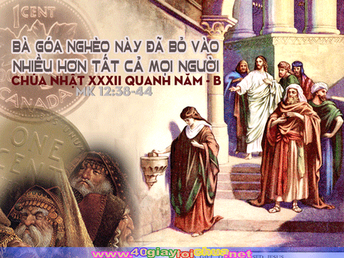 Chúa nhật 32 thường niên (B): Suy niệm và chú giải Lời Chúa