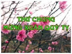 Thư Mục vụ của Đức Giám mục Phaolô nhân dịp Xuân Quý Tỵ và Mùa Chay 2013
