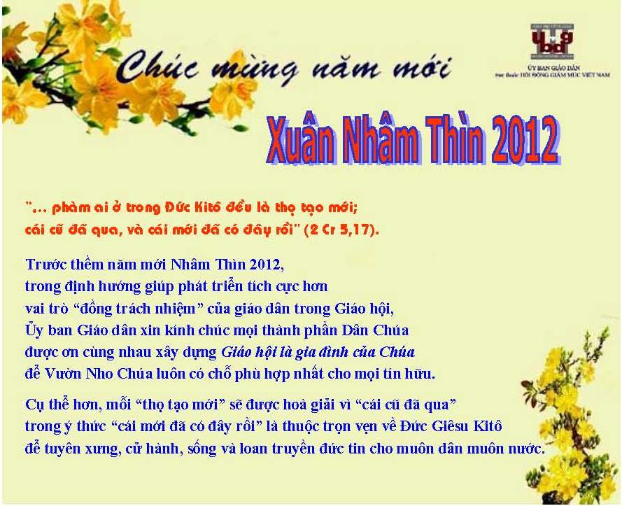 Thư chúc mừng Năm Mới của Ủy ban Truyền thông Xã hội và Ủy ban Giáo dân