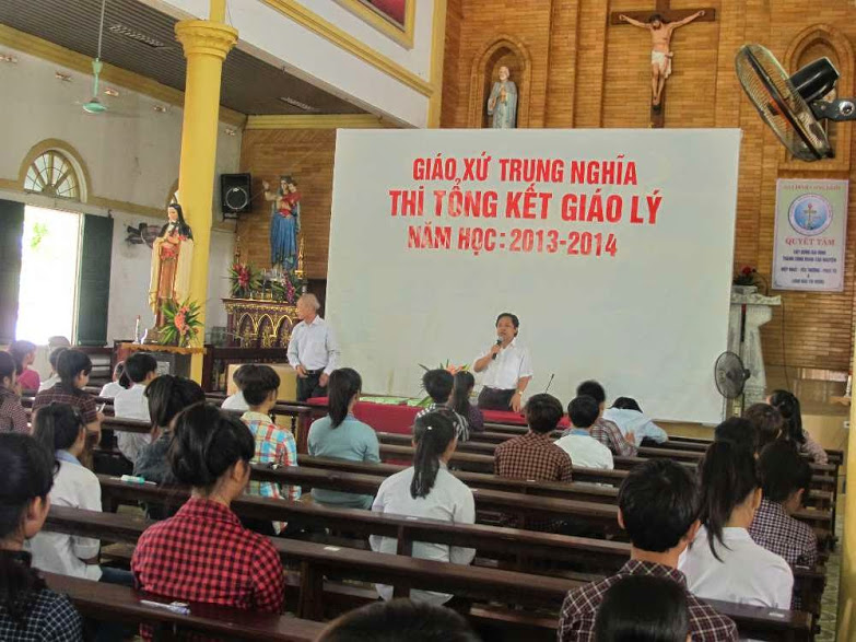 Kỳ thi tổng kết năm học giáo lý 2013-2014