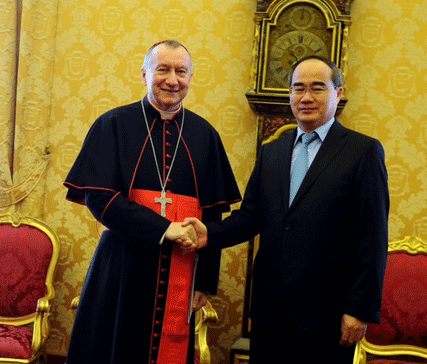 Đức Hồng Y Parolin tiếp kiến Chủ tịch Mặt Trận Tổ Quốc Việt Nam