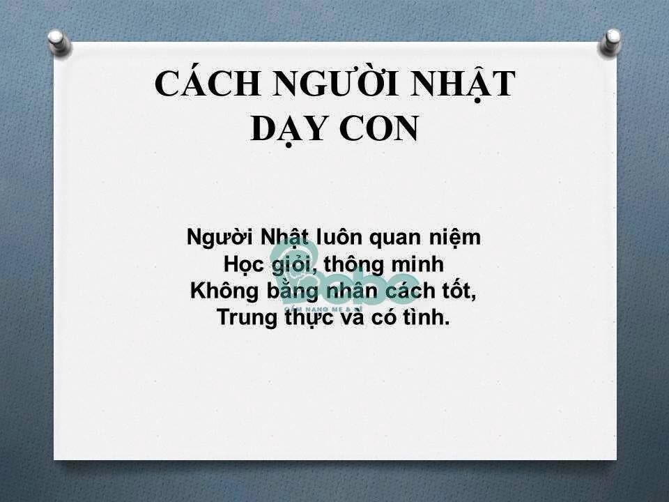 8 bí quyết dạy con của người Nhật